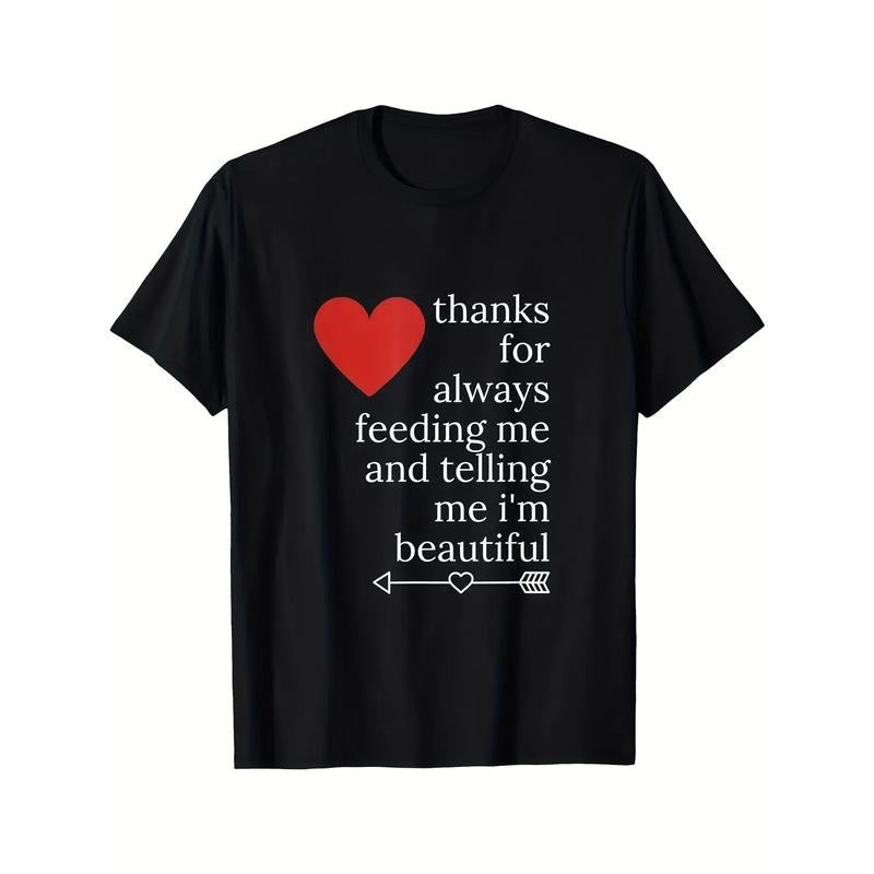 Valentine'S Day Love Quotes Men'S Fun T-Shirt - Soft, Breathable And Comfortable Crewneck Short-Sleeved Top, The Perfect Gift for Him made in usa