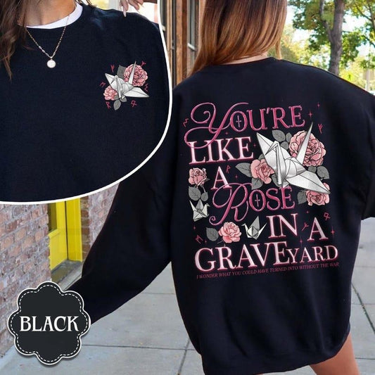 Vanessa Graveyard Sweatshirt 2 Sides, Dark Romantasy Gift Reader, Hp Wizard Merch, Manacled Shirt, Manacled Merch, Fandom Gift, Dramione Shirt, Bookish Shirt, Gift for Book Lovers
