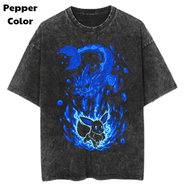 Vaporeon Vintage Tee, Eevee T-Shirt, Pokemon Graphic Tees, Unisex Anime Shirt, Menswear Womenswear Streetwear