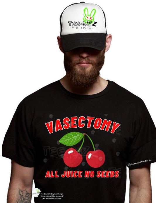 Vasectomy: All Juice No Seeds - Men's funny graphic T-shirt men