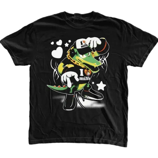 Vector the Crocodile Green Lover T-Shirt, Sonic Adventure Shirt, Unisex Vintage Graphic Tees Gothic Grunge Y2k Emo Scene Amity Affliction Style Clothes Men Women Streetwear