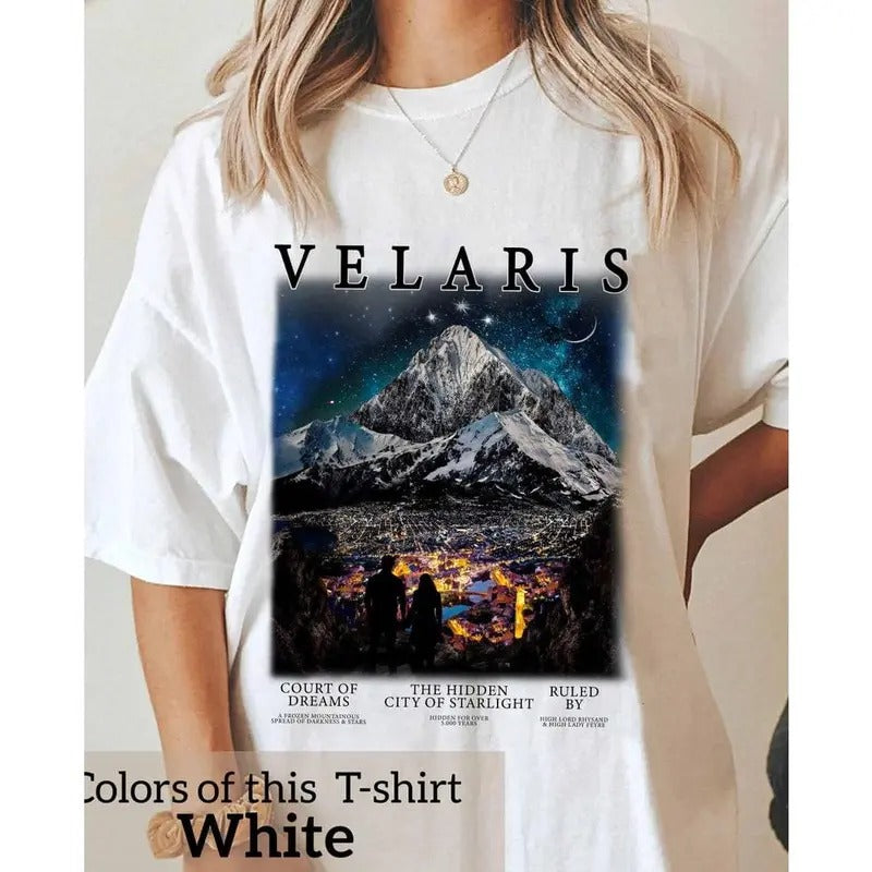 Velaris City Of Starlight Shirt, ACOTAR Tee, Retro Velaris Shirt, Unisex House Of Wind Book Clothing, Night Court Sarah J Mass Shirt
