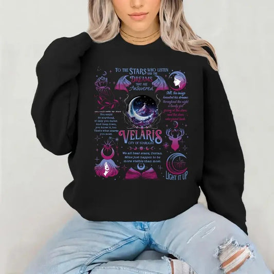 Velaris Tee, Velaris City Of Starlight Tshirt, The Night Court, Sjm Merch Shirt, City Of Starlight Sweater, Acotar Hoodie, Acotar Velaris Pullover Tee