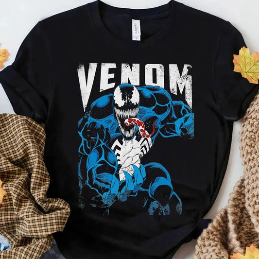 Venom Bloody Tongue Out Distressed Shirt Unisex Tee Trending Movie T shirt Vintage 90s T-shirt gift for Movie fans gift for him gift for her unisex T-shirt Urbanwear Shirt