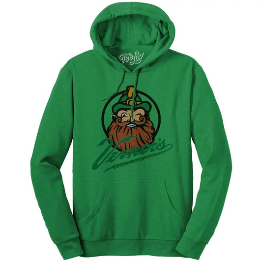 Vernor's Ginger Ale Woody Gnome Hooded Sweatshirt - Kelly Green