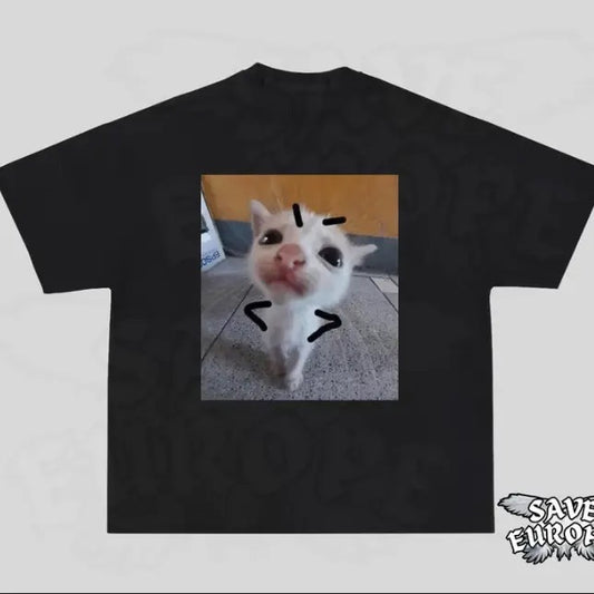 Very Angry Cat T-Shirt, Silly Cat T-Shirt, Funny Meme Shirt, Cat Meme T-Shirt