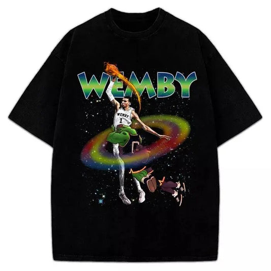 Victor Wembanyama Wemby Space Jam Monstar Dunk 90's Vintage Style T-Shirt