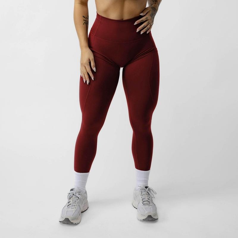 Victory Leggings - Ember Red for Women, Plain, Summer