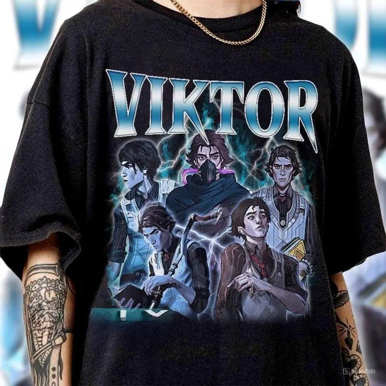 Viktor Arcane T-Shirt, Classic Retro Graphic Unisex Tee Gift For Men and Women