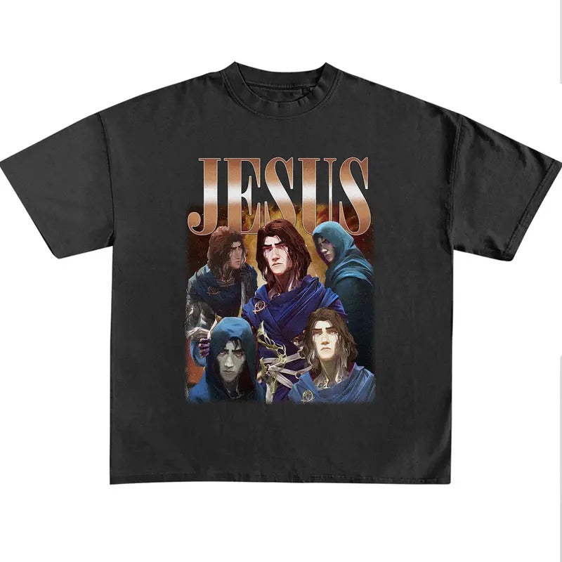 Viktor Jesus Unisex Graphic Vintage Shirt, Jesus Tee, Viktor Arcane Shirt, Unisex Vintage Streetwear League Of Legends Shirt, Anime Apparel