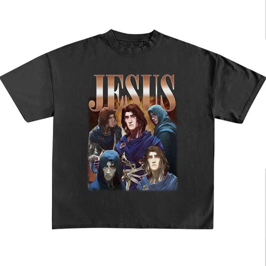 Viktor Jesus Unisex Graphic Vintage Shirt, Jesus Tee, Viktor Arcane Shirt, Unisex Vintage Streetwear League Of Legends Shirt, Anime Apparel