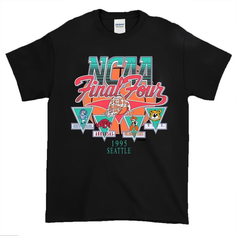 Vintage  1995 Rare NCAA Final Four Official Game Tee, Vintage graphic tee Classic Cotton Menswear Top  Hoodie Embroidered Shirt