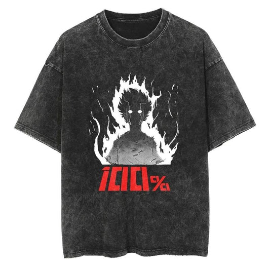 Vintage 100% Shirt, HxH Shirt, 100% Merch, Anime Shirt Menswear Top Underwear Streetwear Tshirt Biker Tropical Shortsleeve