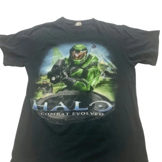 Vintage 2001 Halo Combat Evolved Men's T-Shirt - Black H1 Master Chief Tee Co !