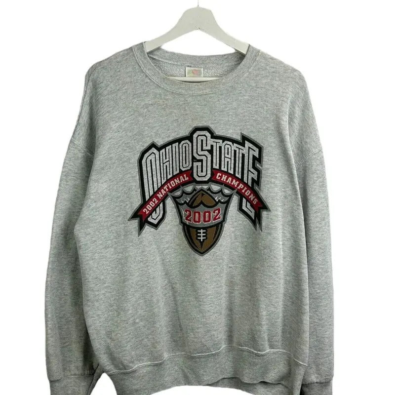 Vintage 2002 Ohio State Football Champs NCAA Graphic Sweatshirt Size XL