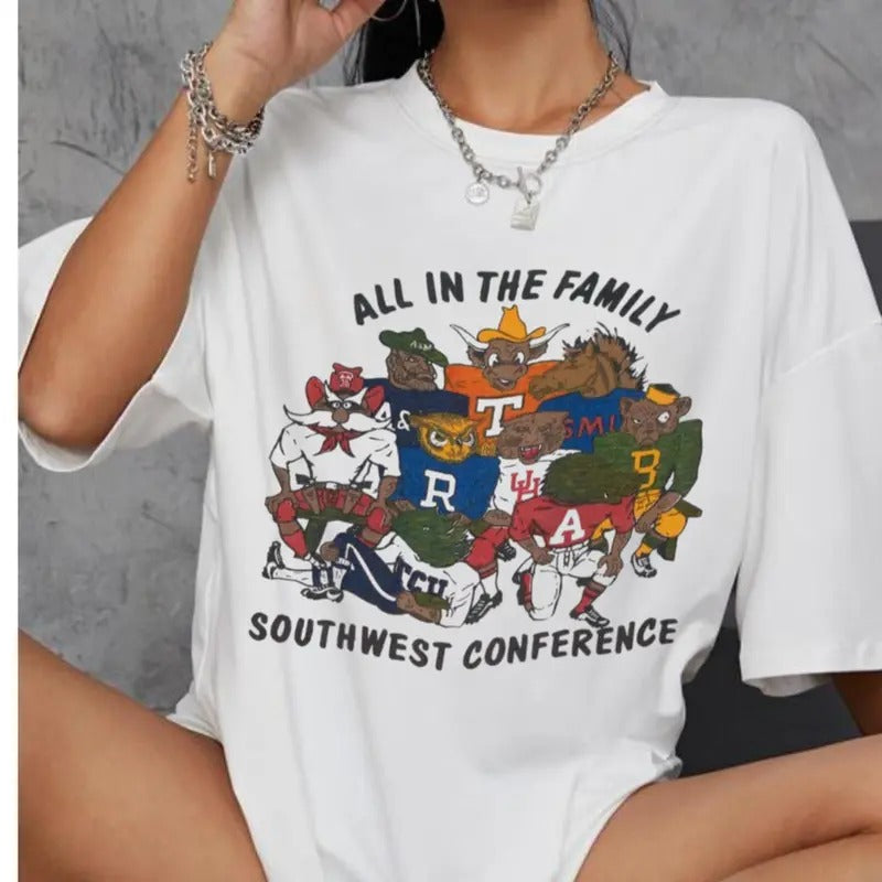 Vintage 70s Champion NCAA Football Southwest Conference Shirt Classic Menswear