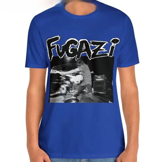 Vintage 80s Original Fugazi Band T shirt, Music Style Shirt Unisex Cotton Menswear T-Shirt Top Decoration