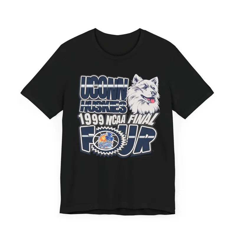 Vintage 90's 1999 NCAA Final Four UCONN Huskies T Shirt Top Classic Menswear