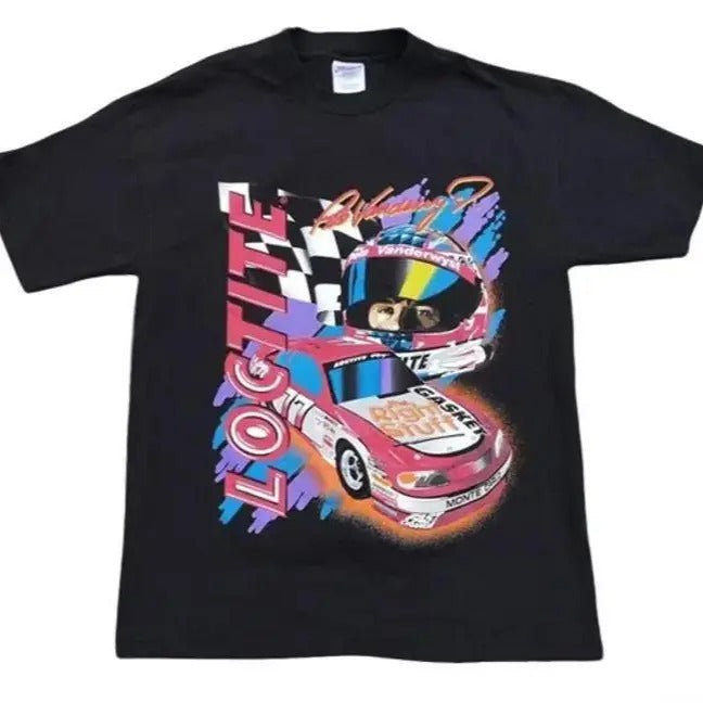 Vintage 90's NASCAR Loctite Peter Vanderwyst Nascar Racing T-shirt, Sporty Tshirt, Men's Clothes, Men's Tshirt Casual Cotton