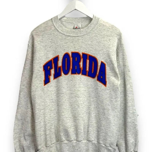 Vintage 90s Florida Gators NCAA Arc Spellout Crewneck Sweatshirt Size Medium