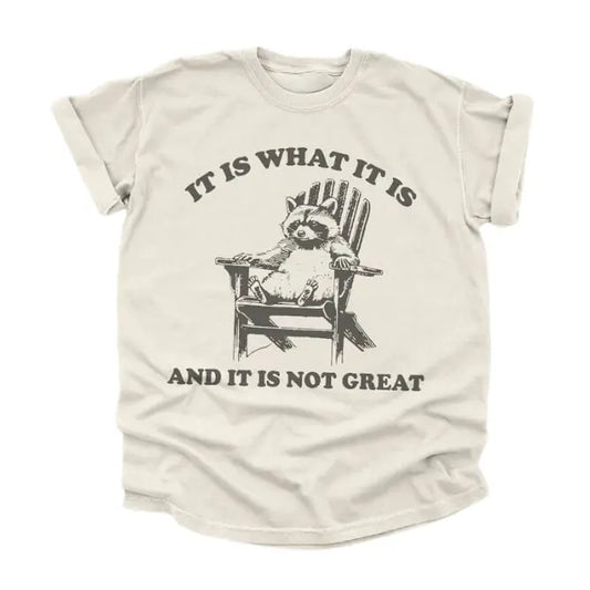 Vintage 90s Funny Racoon TShirt, Retro Oversized Y2K Humor Meme Shirt, Trendy Cute Boho Trashcore Tee, Raccoon Gifts, Trashy T-Shirt Womens, gift for her, him Top Womenswear Comfort Shortsleeve