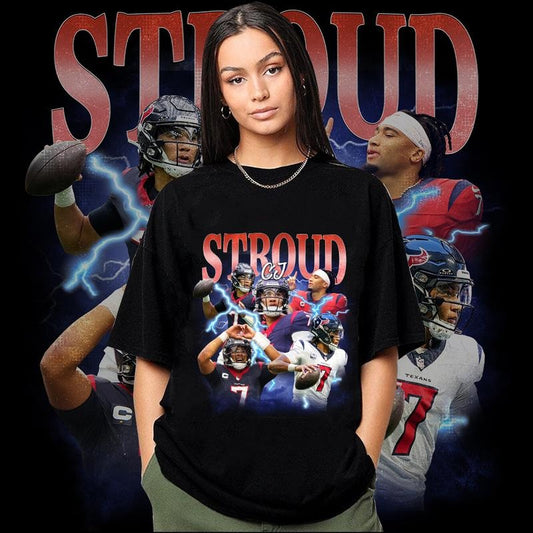 Vintage 90s Graphic Style Cj Stroud Tshirt, Cj Stroud Vintage Shirt, Texans Athletic 90s, Texans Football, Texans Nfl Shirt, Unisex T-Shirt, Gifts For Him Her, Short Sleeve Tee Shirt, Gifts For Birthday Mothers Day Christmas Anniversary Thanksgiving