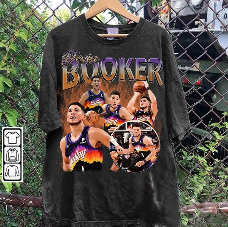 Vintage 90s Graphic Style Devin Booker T-shirt - Devin Booker T-shirt - Retro American Basketball Tee For Man and Woman Unisex T-shirt