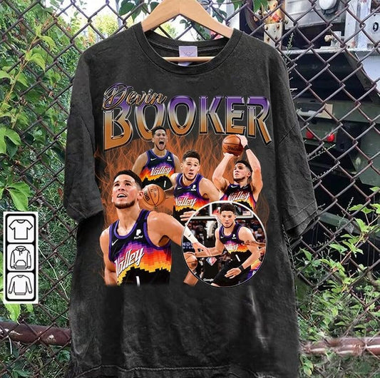Vintage 90s Graphic Style Devin Booker T-shirt - Devin Booker T-shirt - Retro American Basketball Tee For Man and Woman Unisex T-shirt