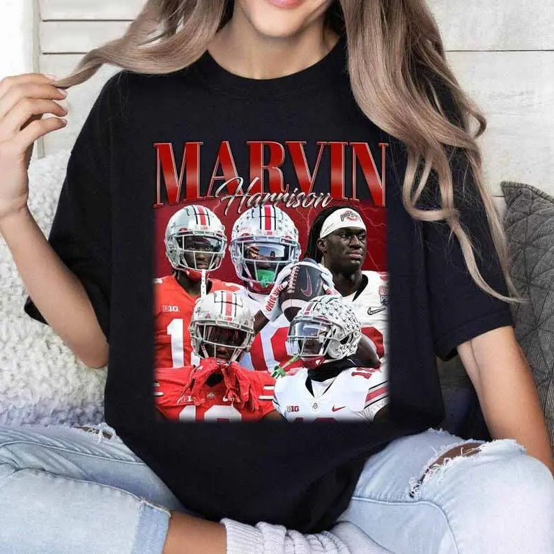 Vintage 90s Graphic Style Marvin Harrison T-shirt - Marvin Harrison Football T-shirt - American Football Tee For Man and Woman Unisex T-shirt, Gift For Fan