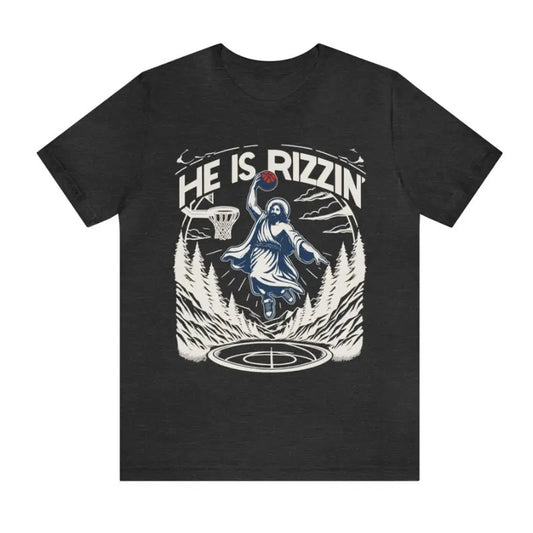 Vintage 90s He Is Rizzin' Easter Funny Meme T-Shirt, Funny Jesus SweatShirt, Easter Gift, Easter Day Outfit, Jesus Basketball Easter Shirt