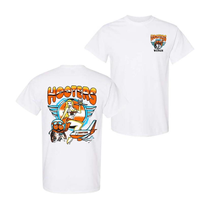 Vintage 90s Hooters Wings T-Shirt Sweatshirt Hoodie, For Men And Women, Trendy Shirt