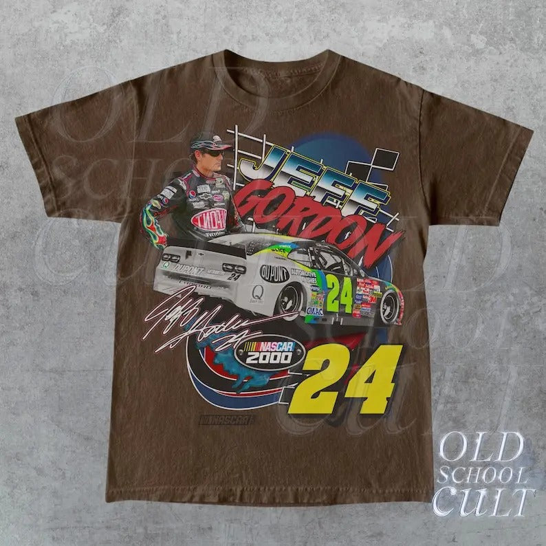 Vintage 90s Jeff Nascar Racing T-Shirt, Y2k Vintage Graphic Style Shirt, Retro Racing Graphic Tee, Unisex Race Shirt, Race Gift