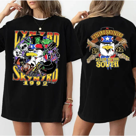 Vintage 90s Lynyrdyrdd Skynyrdrdd Tour 2 Sides Shirt Sweatshirt Hoodie, Lynyrdyrdd Skynyrdrdd Shirt, Band Tour Gift Shirt