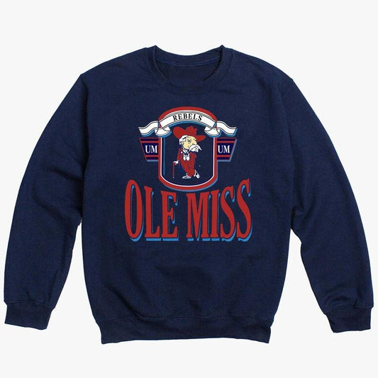 Vintage 90s Ole Miss Rebels University Crewneck, Ven, Unisex T-shirts Hoodie Sweatshirt