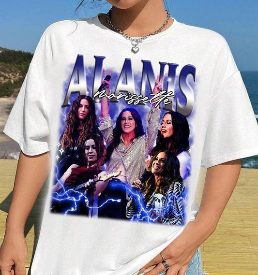 Vintage Aianis M0rissette T Shirt, The Triple Moon Tour 2024 Shirt, Aianis M0rissette Fans Shirt, Aianis Concert Outfit, Music Merch Gift, Unisex T-Shirt, Gifts For Men Women, Short Sleeve Tee Shirt