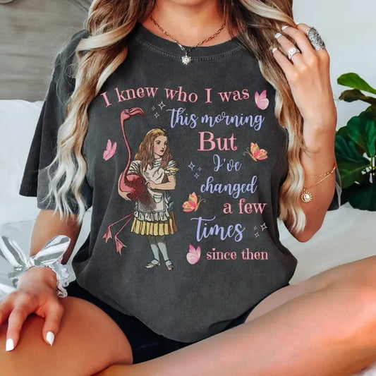 Vintage Alice Alice in Wonderland Shirt Alice in Wonderland T-shirt Were All Mad Here Poet Mad Hatter Shirt Literature Shirt Light Academia2