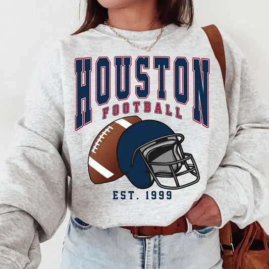 Vintage All Team Football Crewneck Sweatshirt Retro Game Day, Football Sweatshirt, The Game Day Retro Sweater Casual Clothing