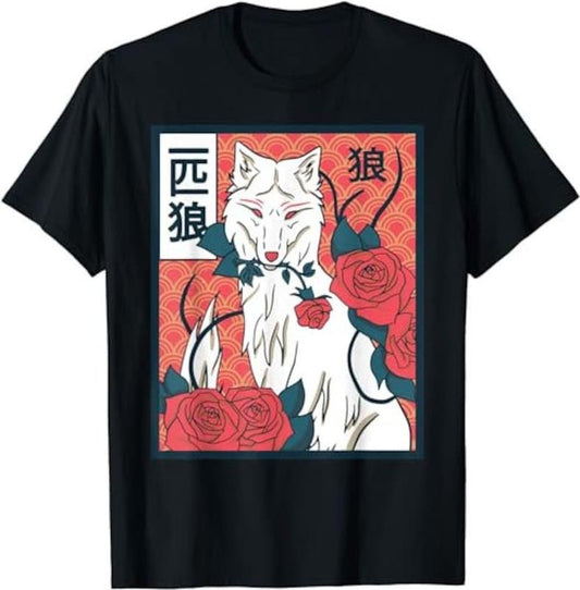Vintage Ancient Japanese Art - Classic Retro Japanese Wolf T Shirt Hoodie Sweater, Sweatshirt, Hoodie, Gift For Father's Day, Animal Lovers, Cool Dad