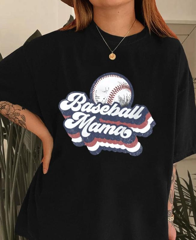 Vintage Baseball Mama T-Shirt,  Baseball Boy TShirt, Baseball Lover Gift, Game Day Shirt, Sport Lover Gift Womenswear Top