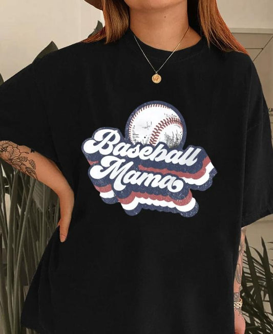 Vintage Baseball Mama T-Shirt,  Baseball Boy TShirt, Baseball Lover Gift, Game Day Shirt, Sport Lover Gift Womenswear Top