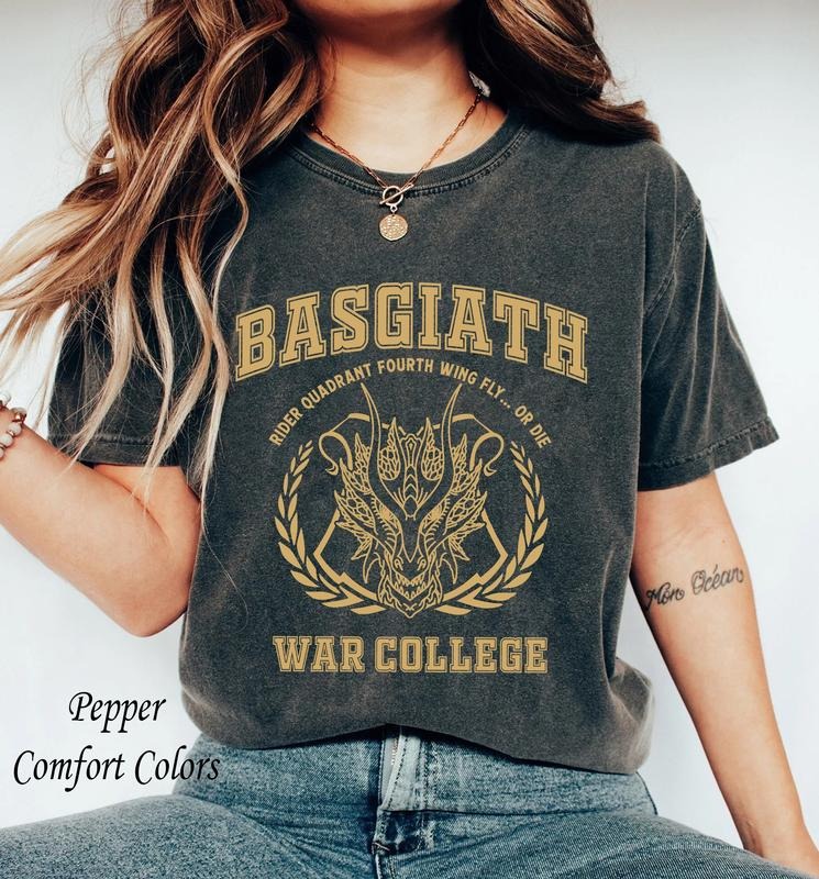 Vintage Basgiath War College Shirt, Fourth Wing T-Shirt, Basgiath War College Dragon Rider Shirt, Fourth Wing T-Shirt, The Empyrean Series