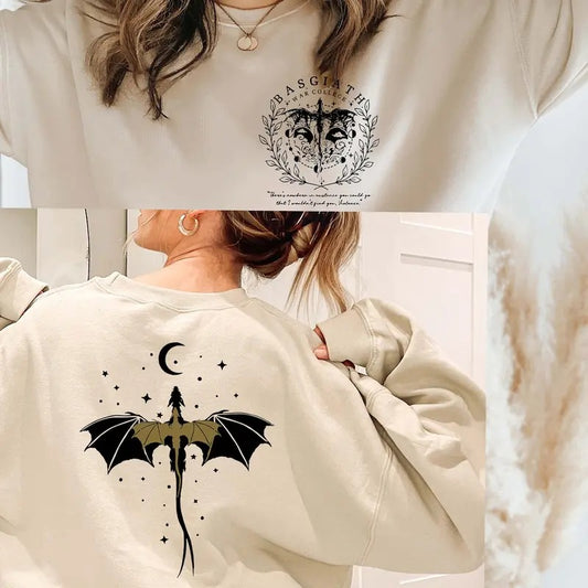 Vintage Basgiath War College Sweater,Back And Front Desıgn,Fourth Wing Sweater,Dragon Rider Violet Sorrengail,Bookish The Empyrean Series  T-shirt, sweater and Hoodie