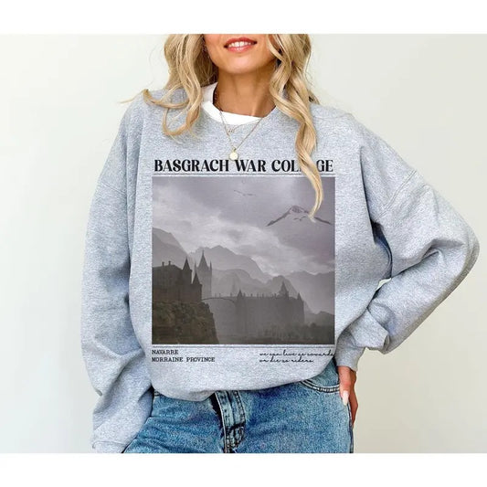Vintage Basgiath War College Sweatshirt, Fourth Wing Sweatshirt, Violet Sorrengail, Bookish Sweatshirt, Xaden Riorson, Fantasy Book Dragon