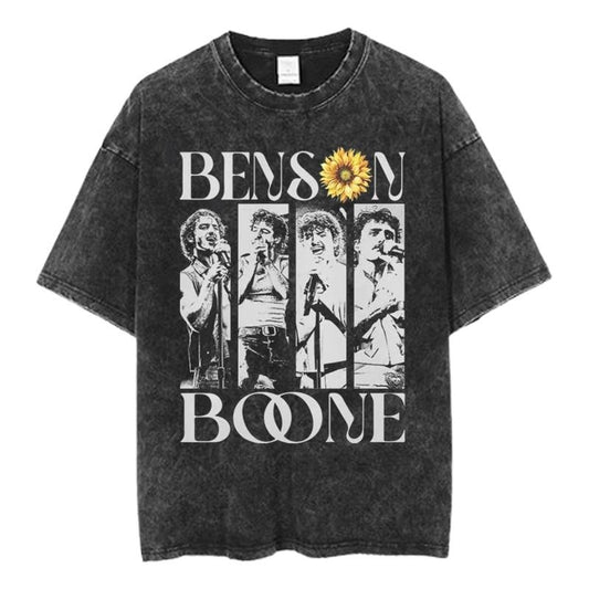 Vintage Benson Boone Photo Grid Graphic Tee, Sunflower Band Shirt, Retro Concert Merch, Indie Music Artist Streetwear, Unisex Fan Outfit