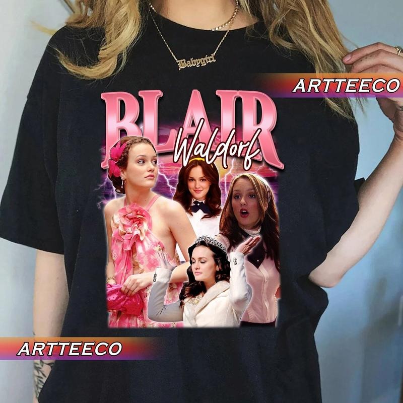 Vintage Blair Waldorf T-shirts Sweatshirt Bootleg Tee Hoodie Cotton