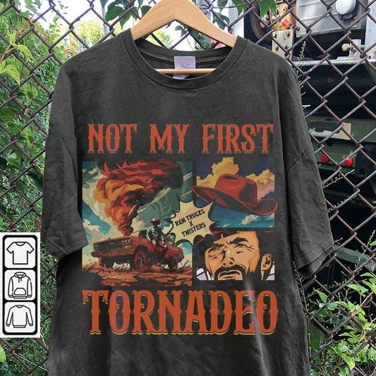 Vintage BlvckStyle Not My First Tornadeo Comic Shirt, Ram Trucks X Twisters, Vintage Cowboy Western Gift Unisex Shirt