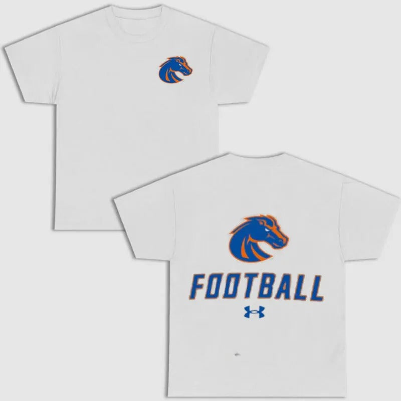 Vintage Boise State Broncos 2 Side T-shirt, NCAA Shirt, Vintage Football Shirt Top Classic Menswear