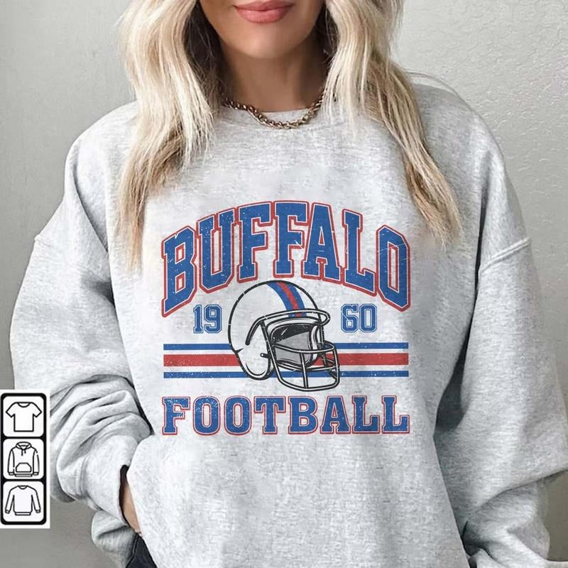 Vintage Buffalo Football Crewneck, Bill Sweatshirt, Bills Football, Buffalo New York, Buffalo Fan Gift