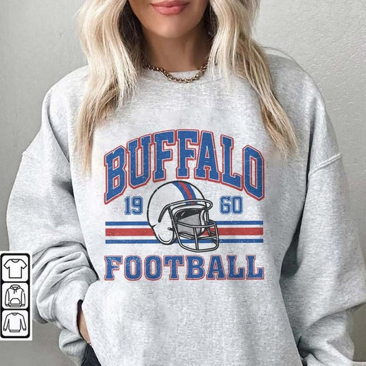 Vintage Buffalo Football Crewneck, Bill Sweatshirt, Bills Football, Buffalo New York, Buffalo Fan Gift