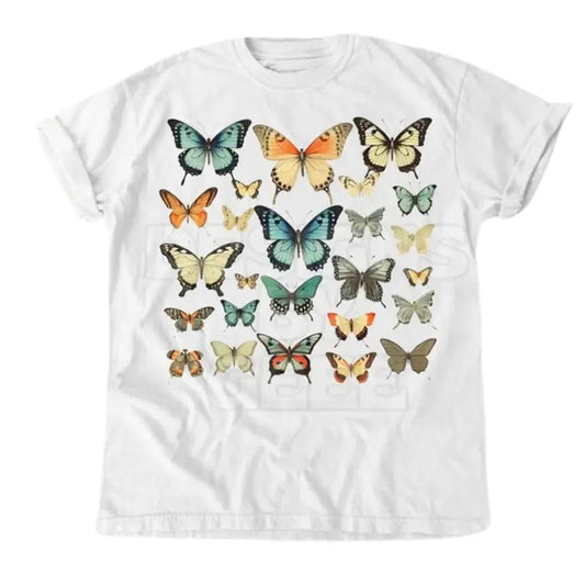 Vintage Butterfly Shirt, Cottagecore Tee, Garden Botanical Shirt, Butterflies Tshirt, Cottagecore Butterfly, 90s Animal Shirt, gift For Him, gift For Her Top Menswear